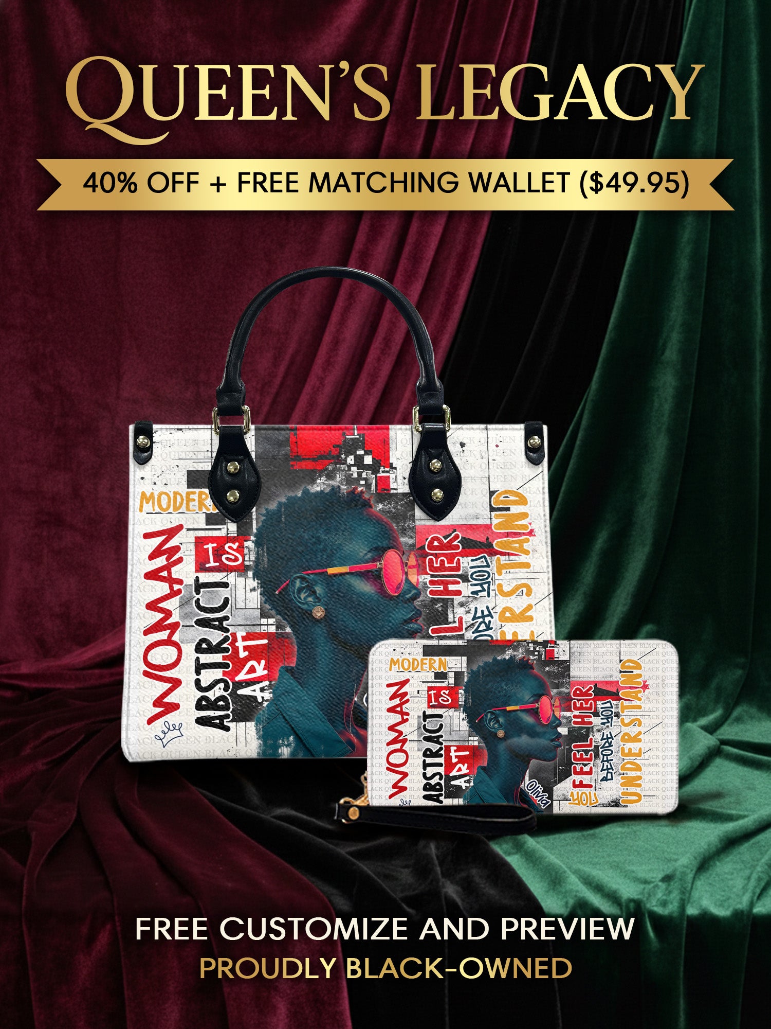 Melaniva Graffiti Art Purse Afrocentric Abstract Woman Handbag Deal - Melaniva