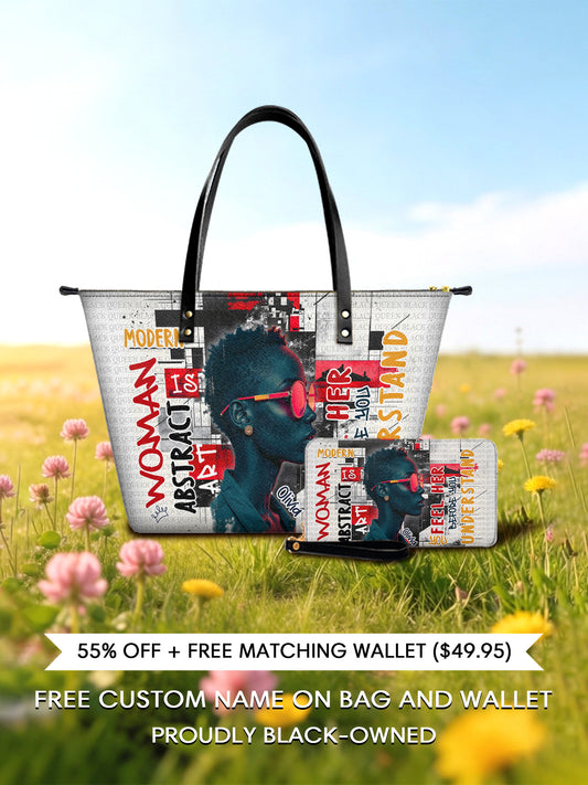 Melaniva Graffiti Art Purse Afrocentric Abstract Woman Totebag Deal - Melaniva