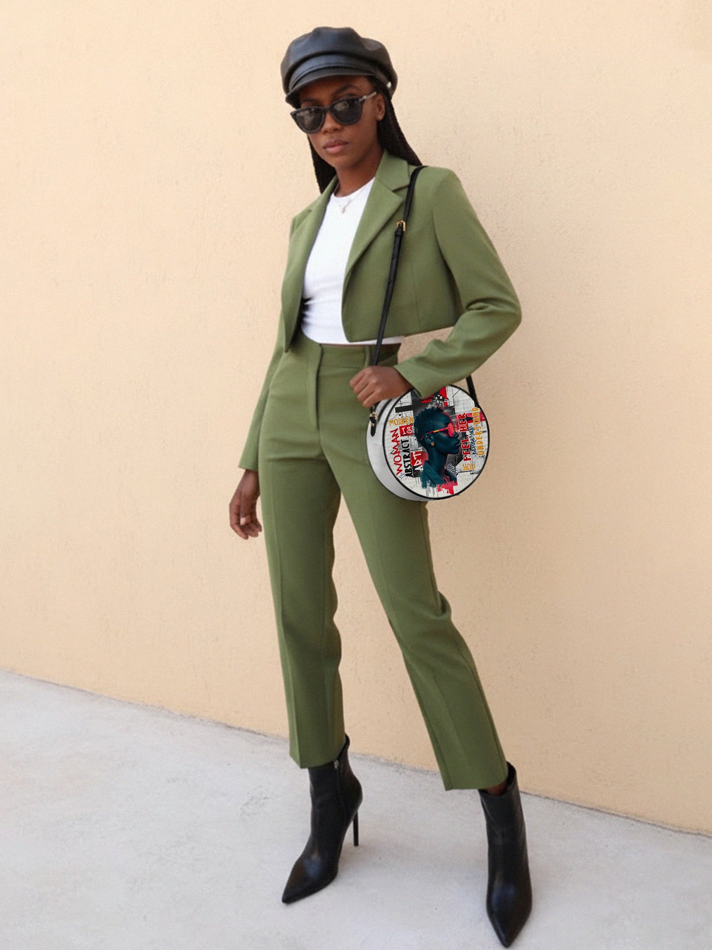 Melaniva Graffiti Art Purse Leather Circle Crossbag Deal