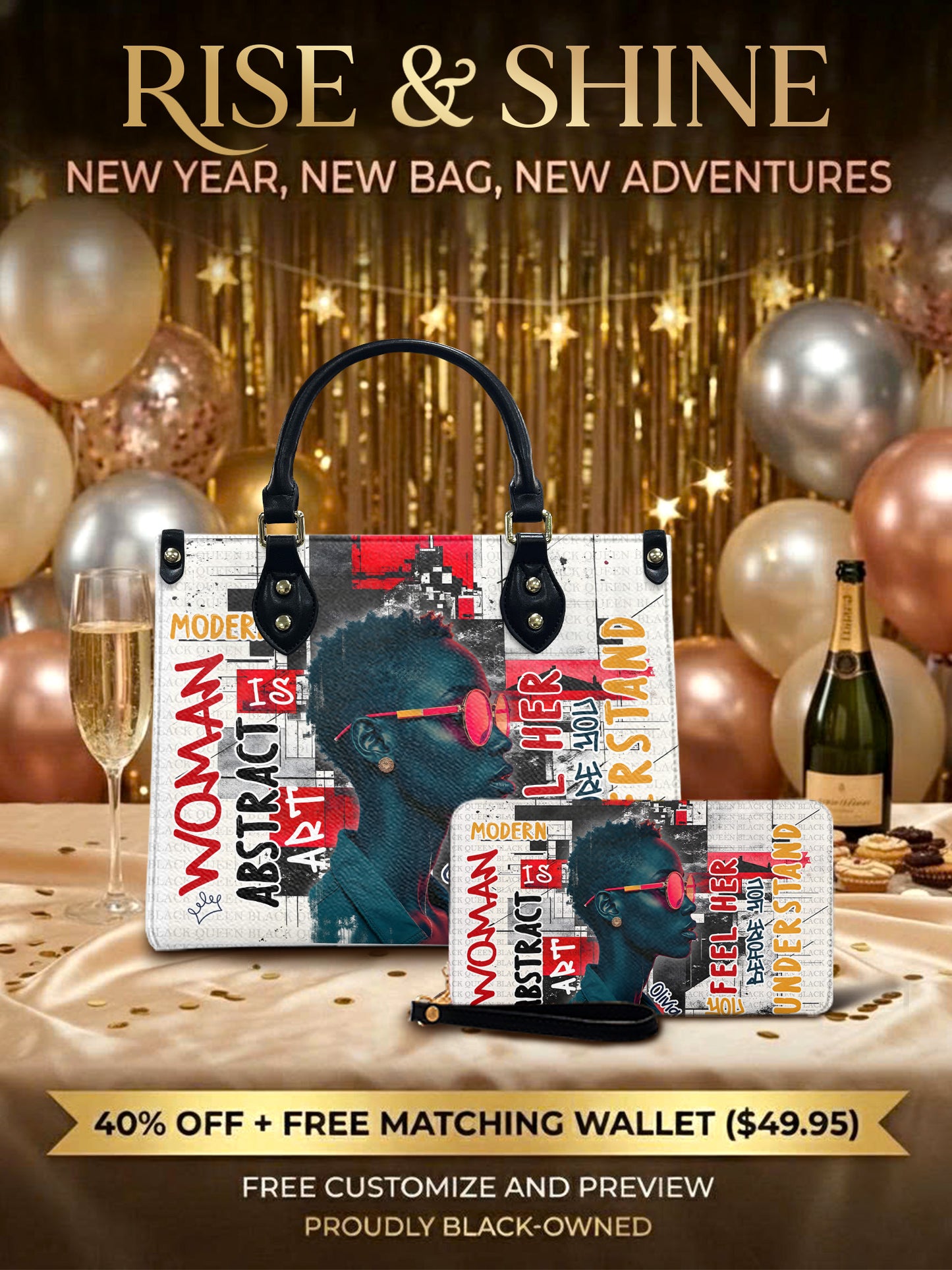 Melaniva Graffiti Art Purse Afrocentric Abstract Woman Handbag Deal