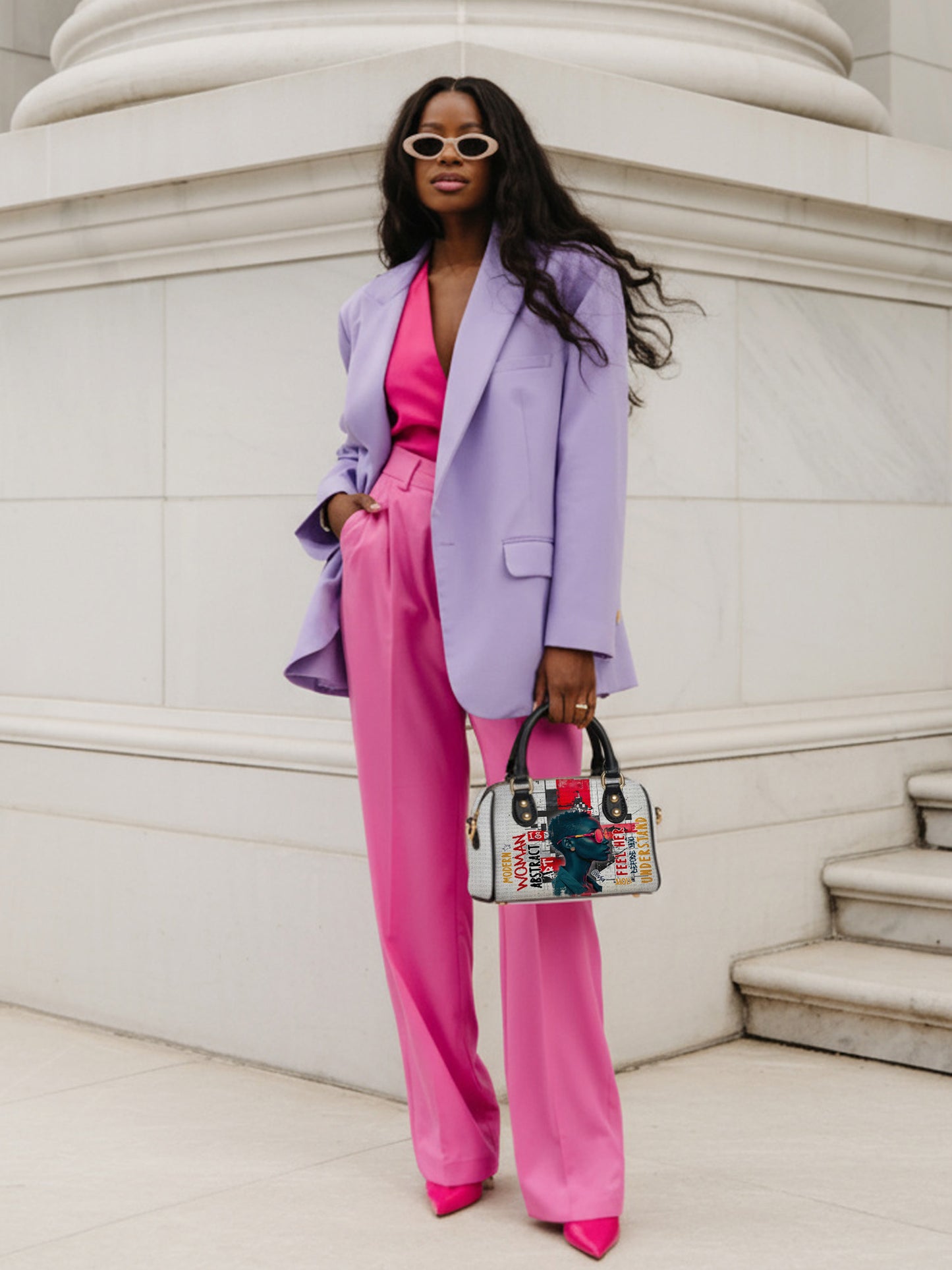 Melaniva Graffiti Art Purse Leather Mini Satchel Deal