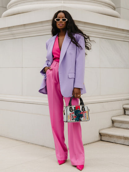 Melaniva Graffiti Art Purse Leather Mini Satchel Deal