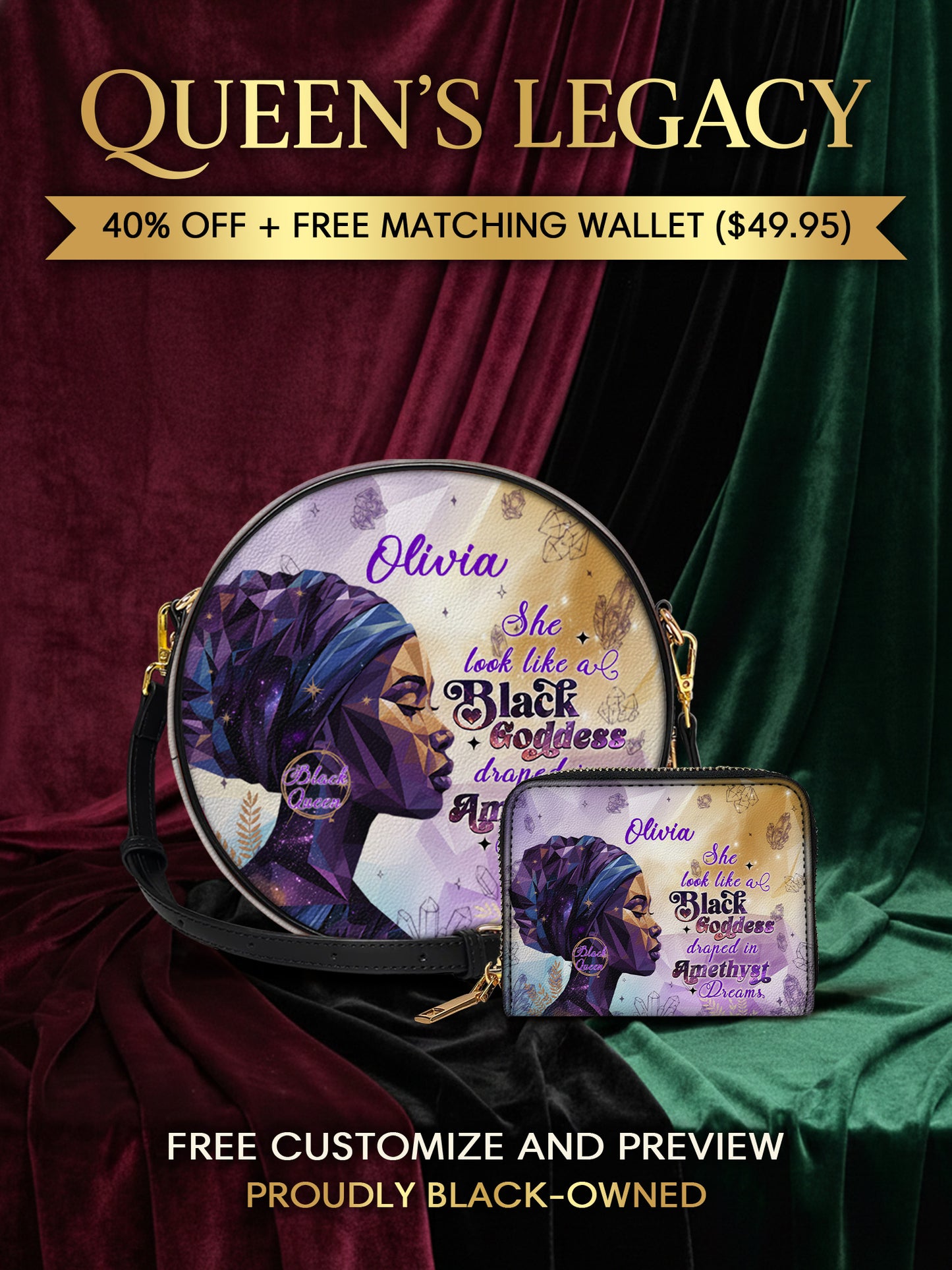 Melaniva "Amethyst Dreams" Leather Circle Crossbag Deal - Melaniva