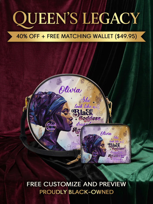 Melaniva "Amethyst Dreams" Leather Circle Crossbag Deal - Melaniva