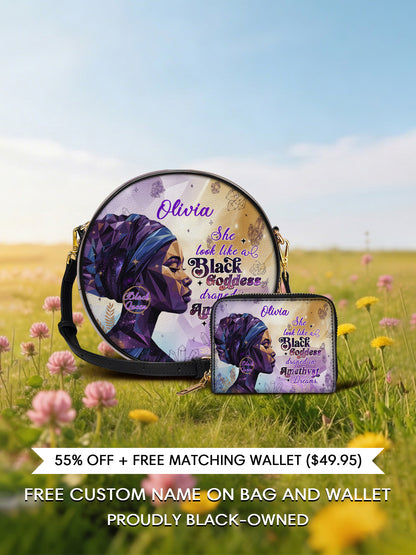 Melaniva "Amethyst Dreams" Leather Circle Crossbag Deal - Melaniva