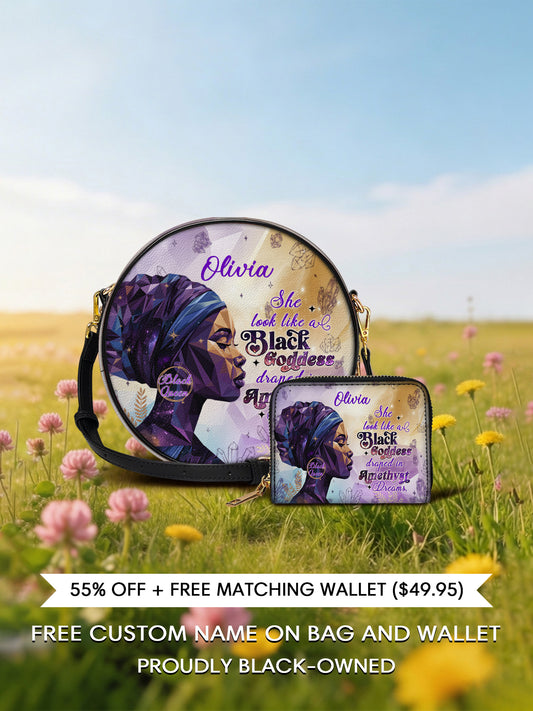 Melaniva "Amethyst Dreams" Leather Circle Crossbag Deal - Melaniva