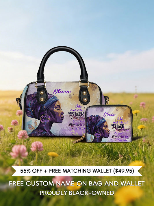 Melaniva "Amethyst Dreams" Leather Mini Satchel Deal - Melaniva