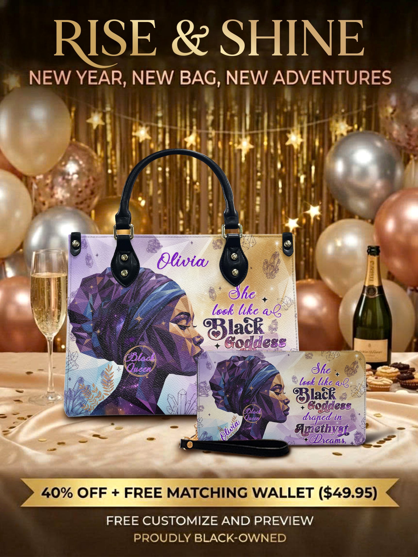 Melaniva "Amethyst Dream" Leather Handbag Deal - Melaniva