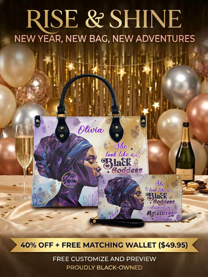 Melaniva "Amethyst Dream" Leather Handbag Deal - Melaniva