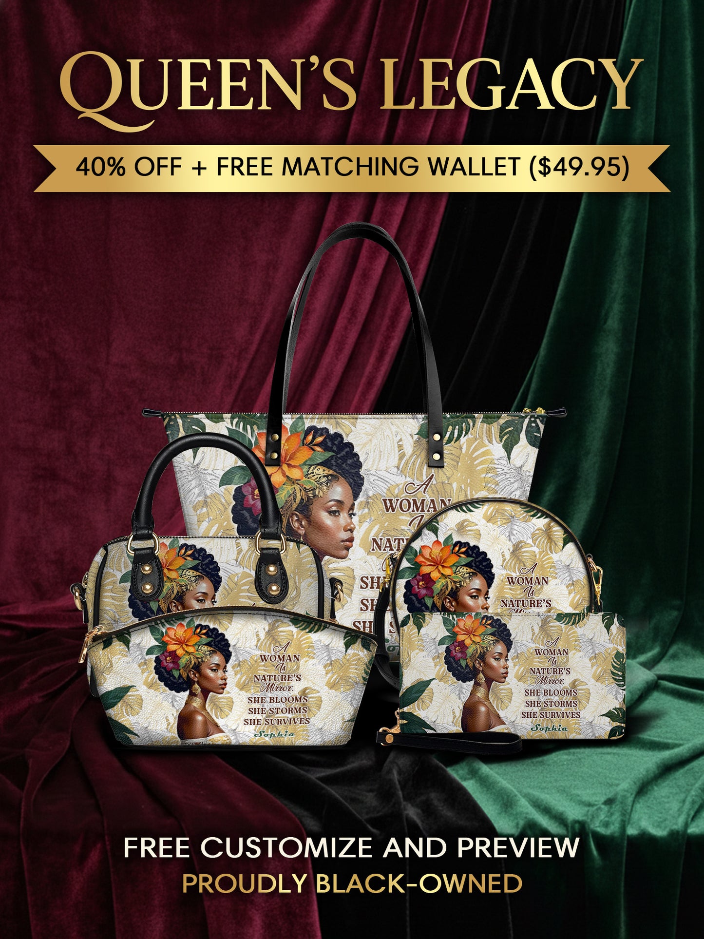 Melaniva "Eternal Blossom" Tote Bag The Lucky Bundle - Melaniva