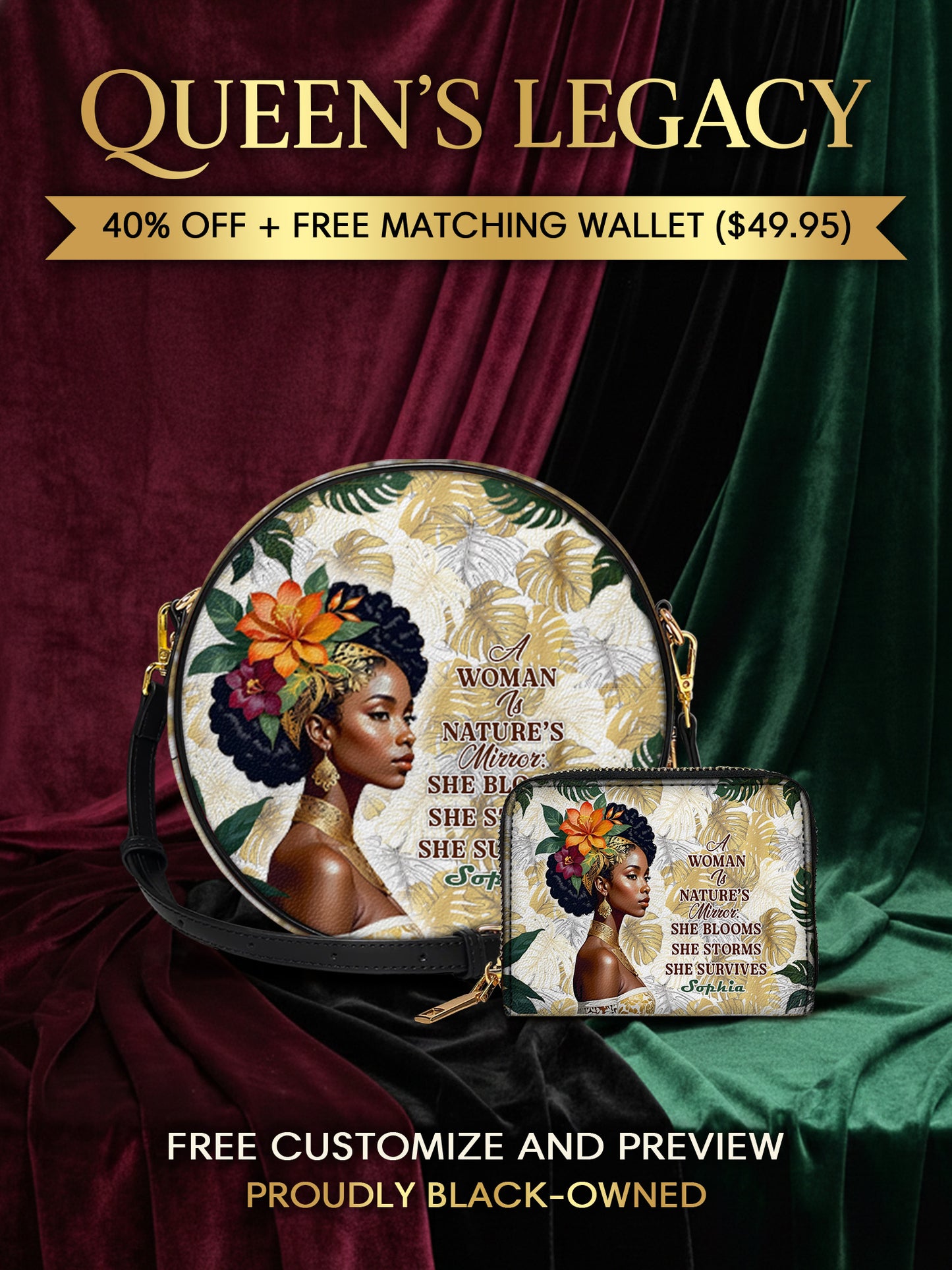 Melaniva Eternal Blossom Leather Circle Crossbody Bag - Melaniva