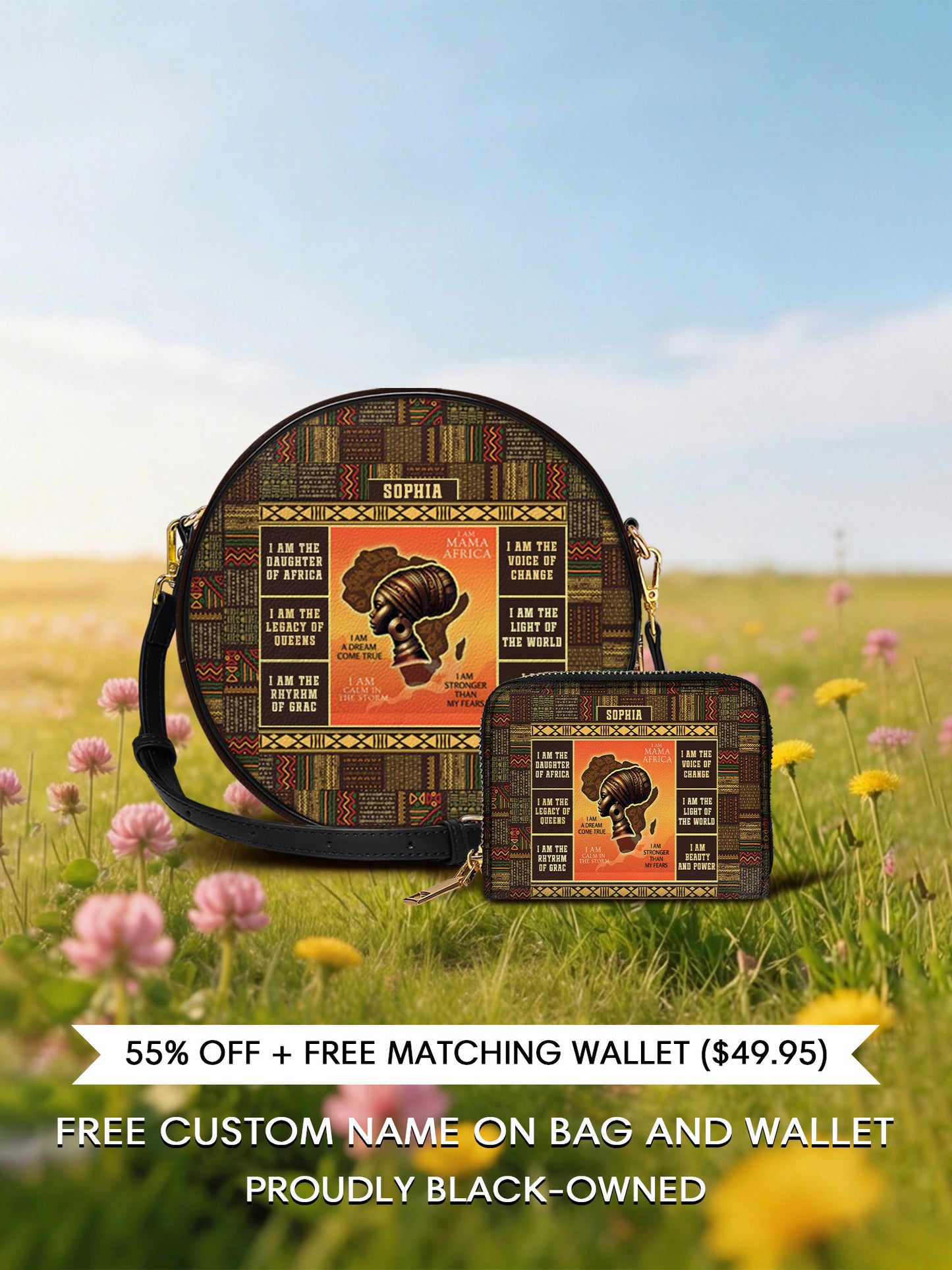 Melaniva “Mama Africa” Leather Circle Crossbag Deal - Melaniva