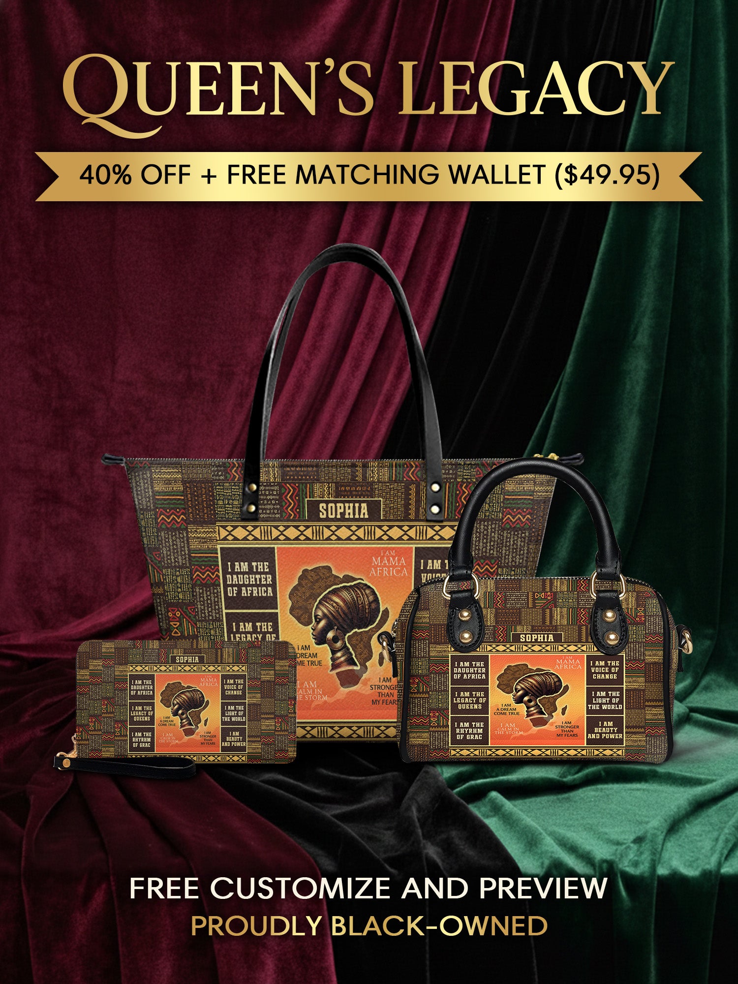 Melaniva “Mama Africa” Tote Bag The Perfect Trio - Melaniva