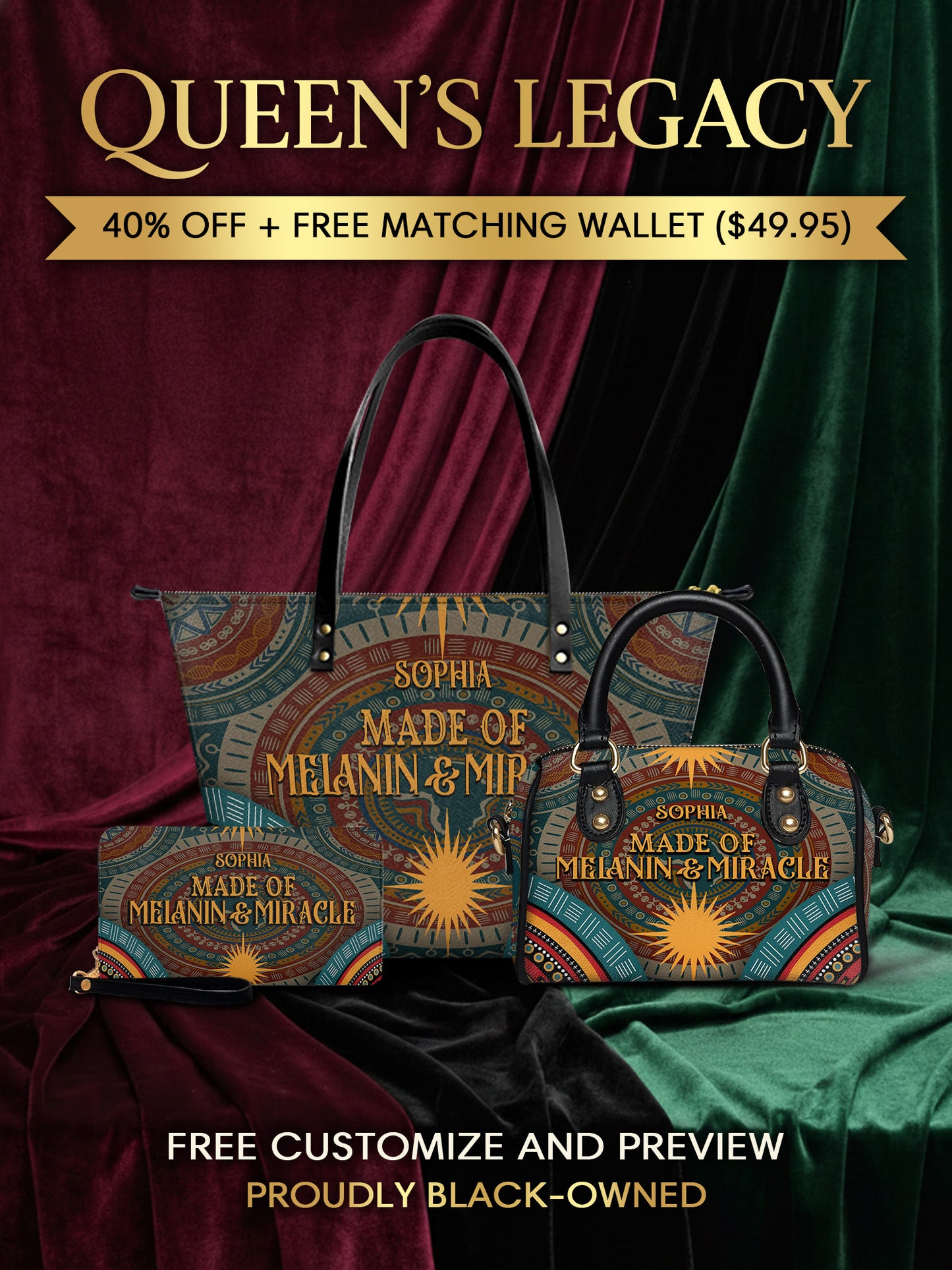 Melaniva “Melanin & Miracle” Tote Bag The Perfect Trio - Melaniva