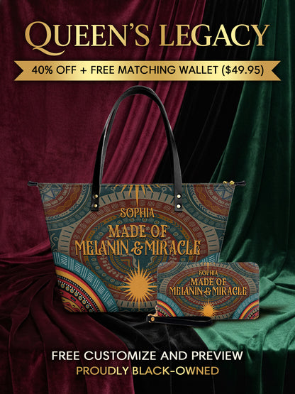 Melaniva “Melanin & Miracle” Leather Totebag Deal - Melaniva
