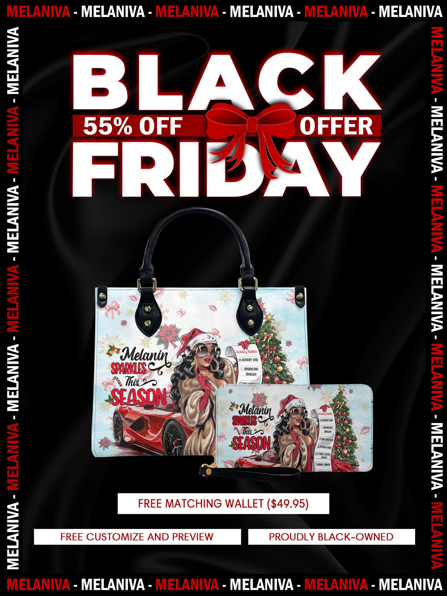 Melaniva Christmas Dreams Leather Handbag Deal