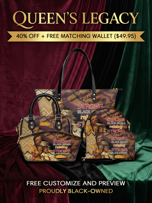 Melaniva "Black Queen & Princess" Tote Bag The Lucky Bundle - Melaniva