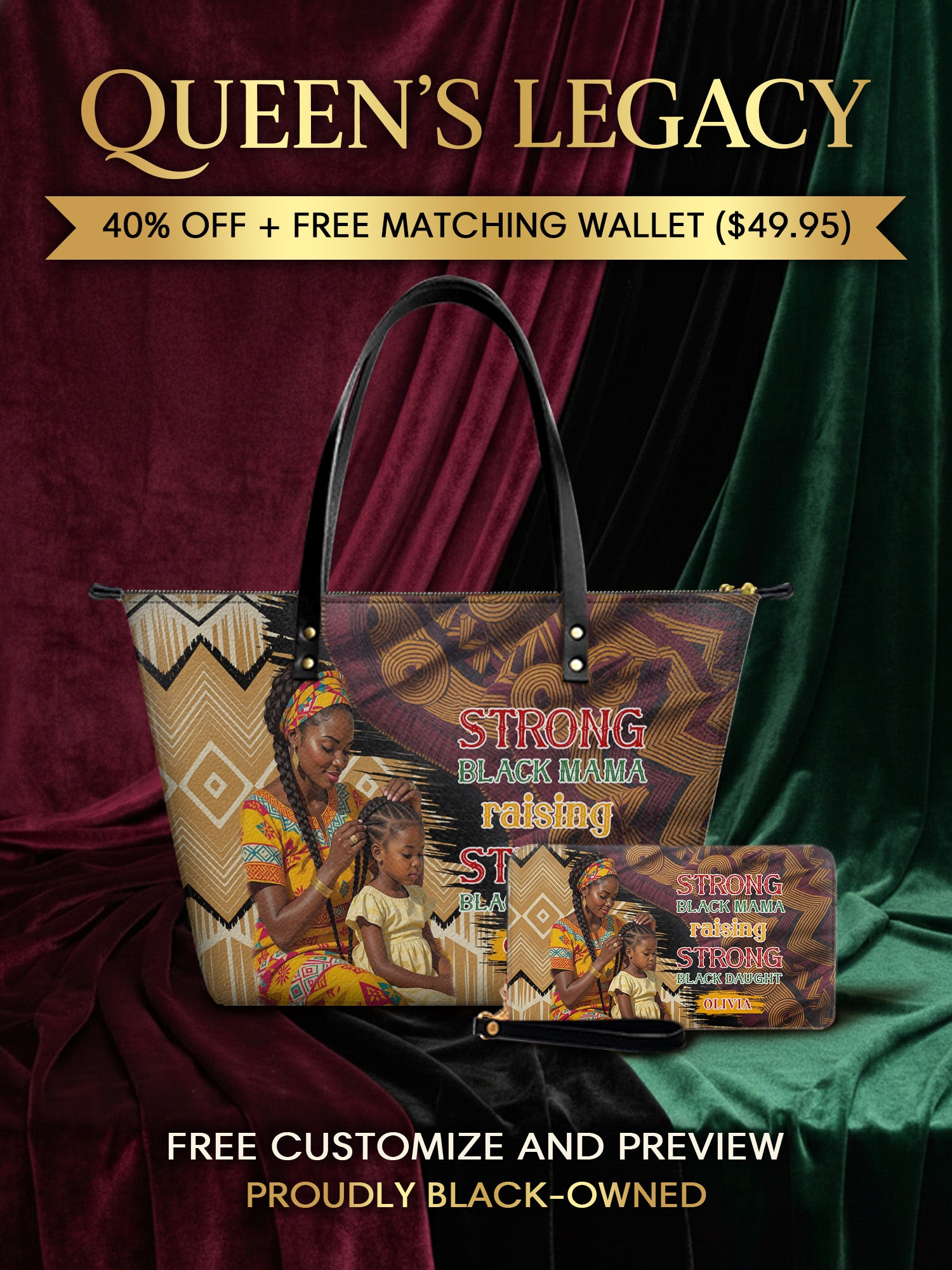 Melaniva "Black Queen & Princess" Leather Totebag Deal - Melaniva