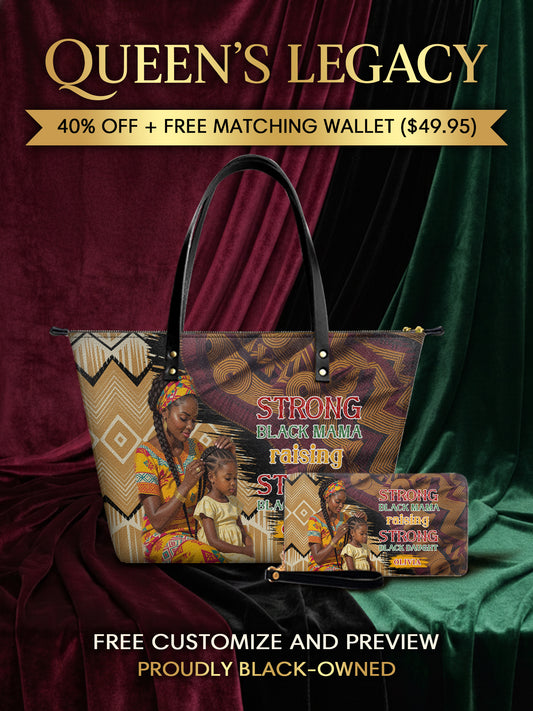 Melaniva "Black Queen & Princess" Leather Totebag Deal - Melaniva