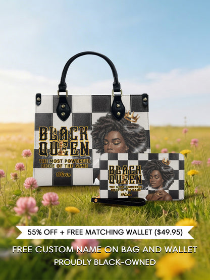 Melaniva “Black Queen Royal Elegance” Leather Handbag Deal - Melaniva