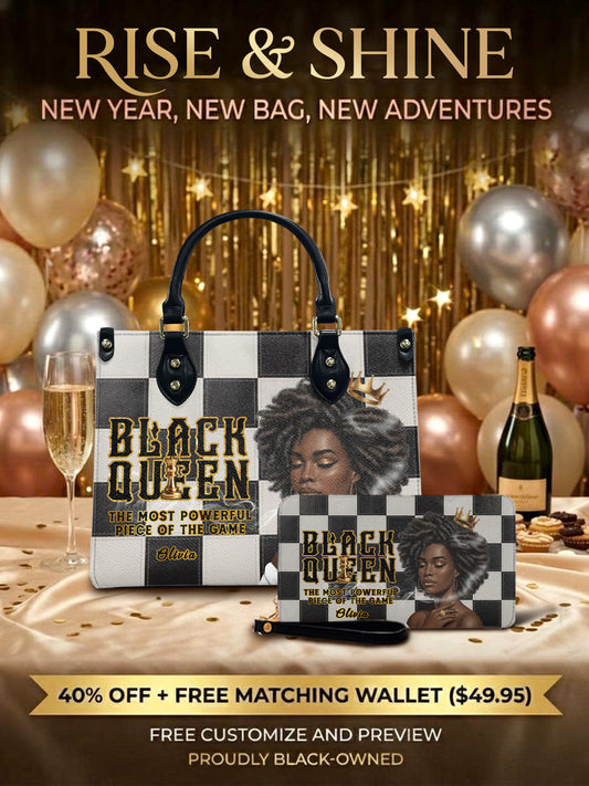 Melaniva “Black Queen Royal Elegance” Leather Handbag Deal