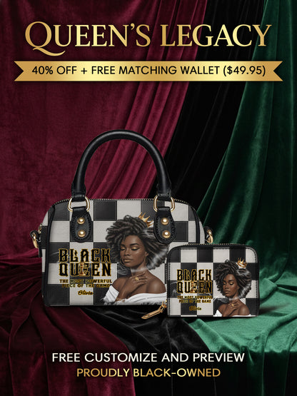 Melaniva "Black Queen Royal Elegance" Leather Mini Satchel Deal - Melaniva