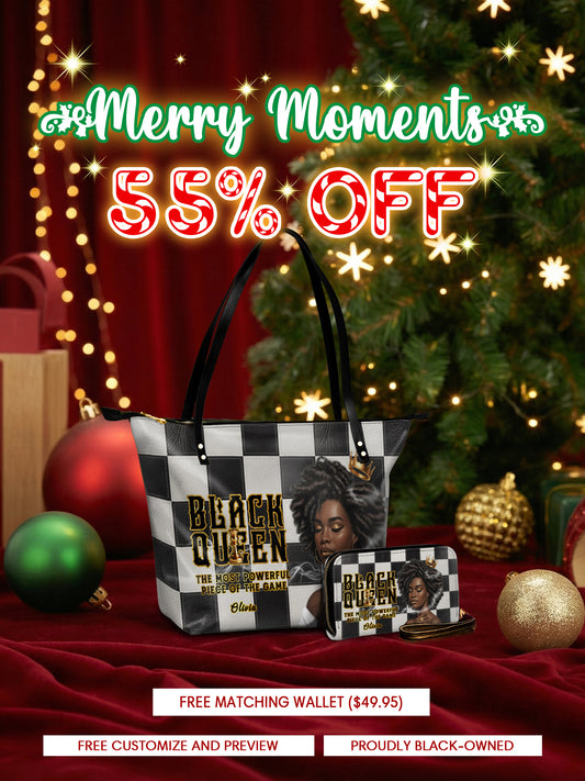 Melaniva “Black Queen Royal Elegance” Leather Totebag Deal