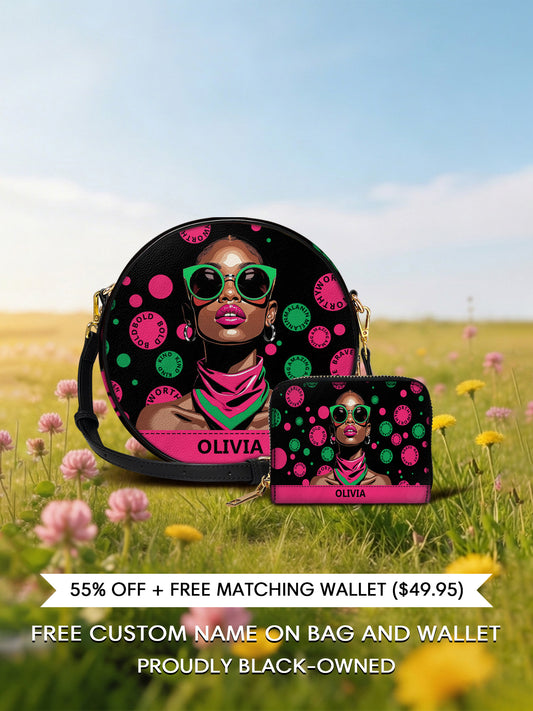 Melaniva "Fearless Beauty Rising" Leather Circle Crossbag Deal - Melaniva