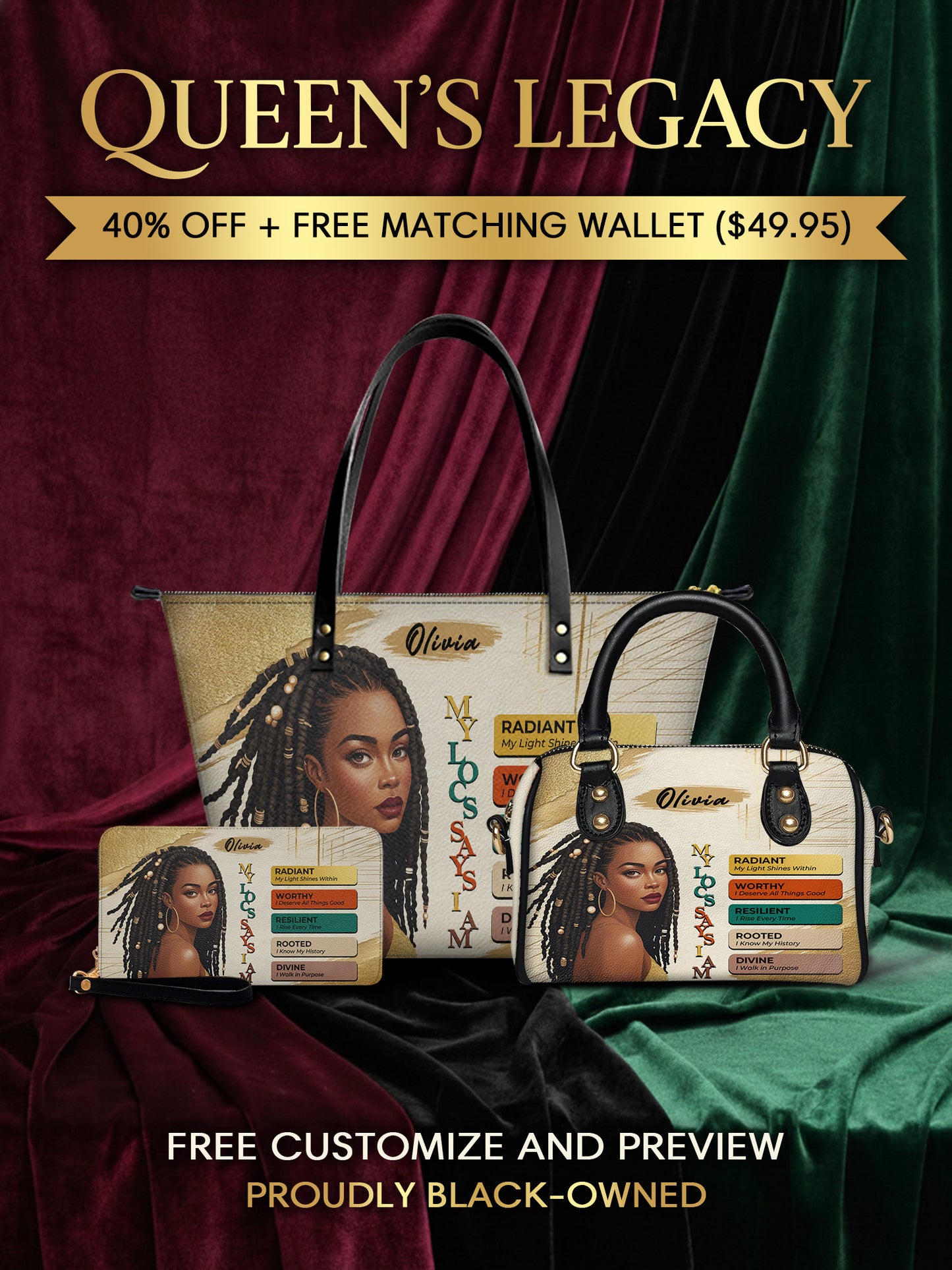 Melaniva “The Power of I Am” Tote Bag The Perfect Trio - Melaniva