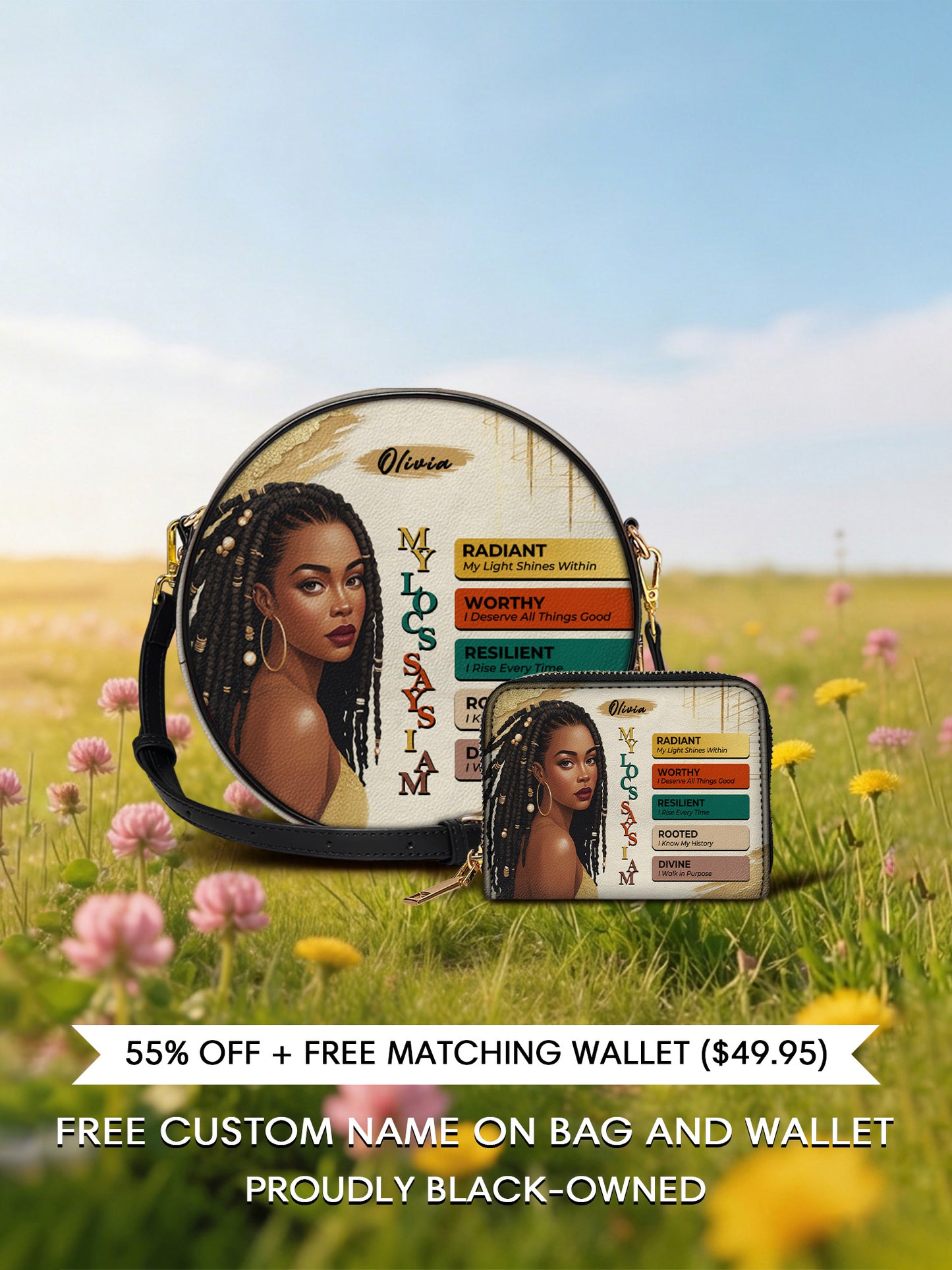 Melaniva “The Power of I Am” Leather Circle Crossbag Deal - Melaniva
