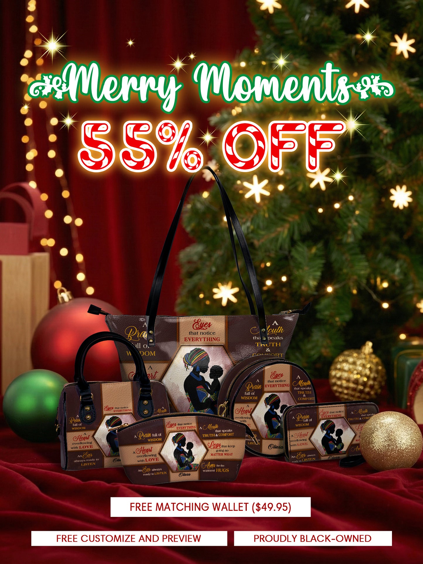 Melaniva "Mother’s Essence Luxury" Tote Bag The Perfect Trio