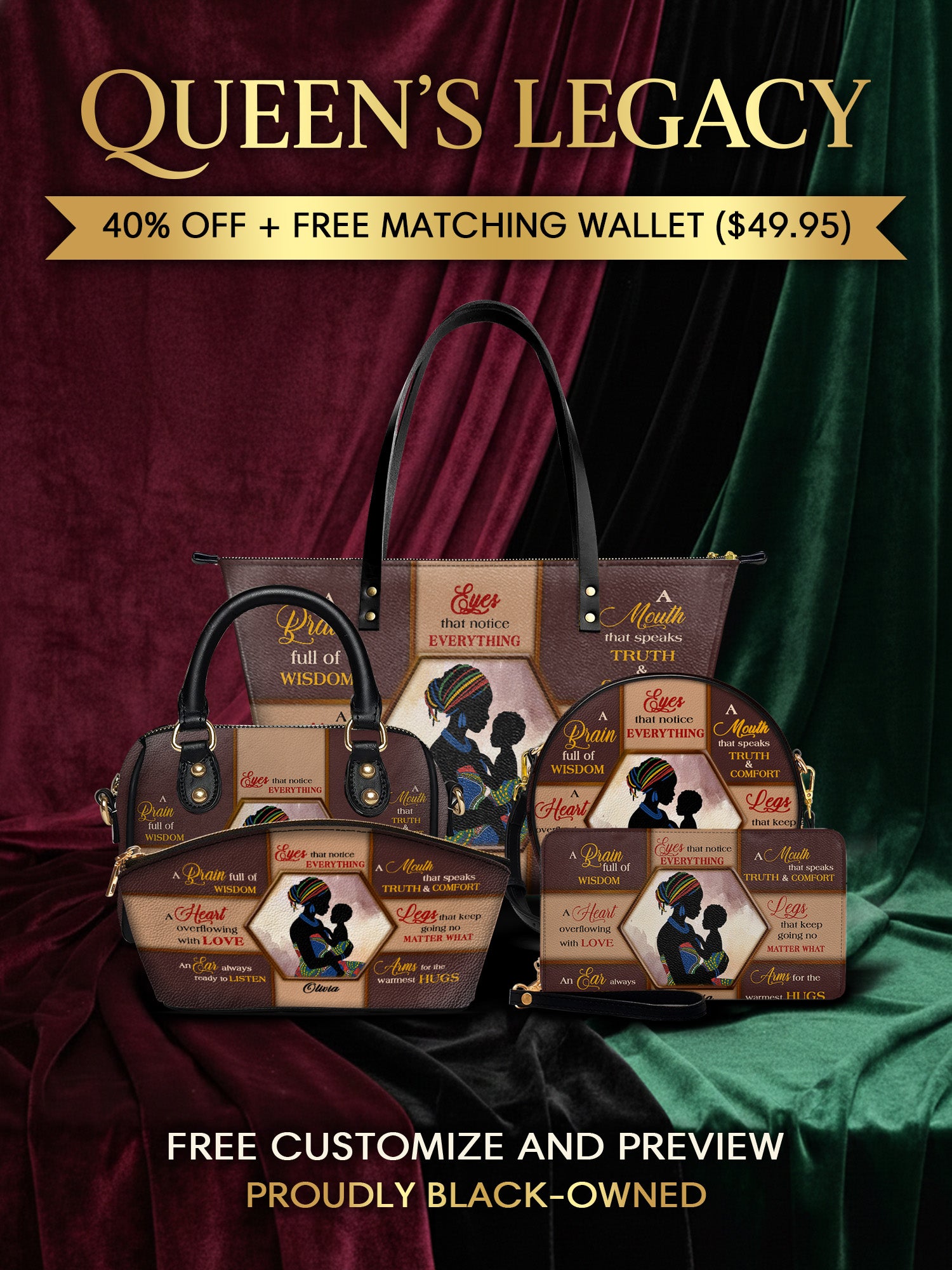 Melaniva "Mother’s Essence Luxury" Tote Bag The Lucky Bundle - Melaniva