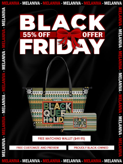 Melaniva  Black Queen Holiday Leather Totebag Deal