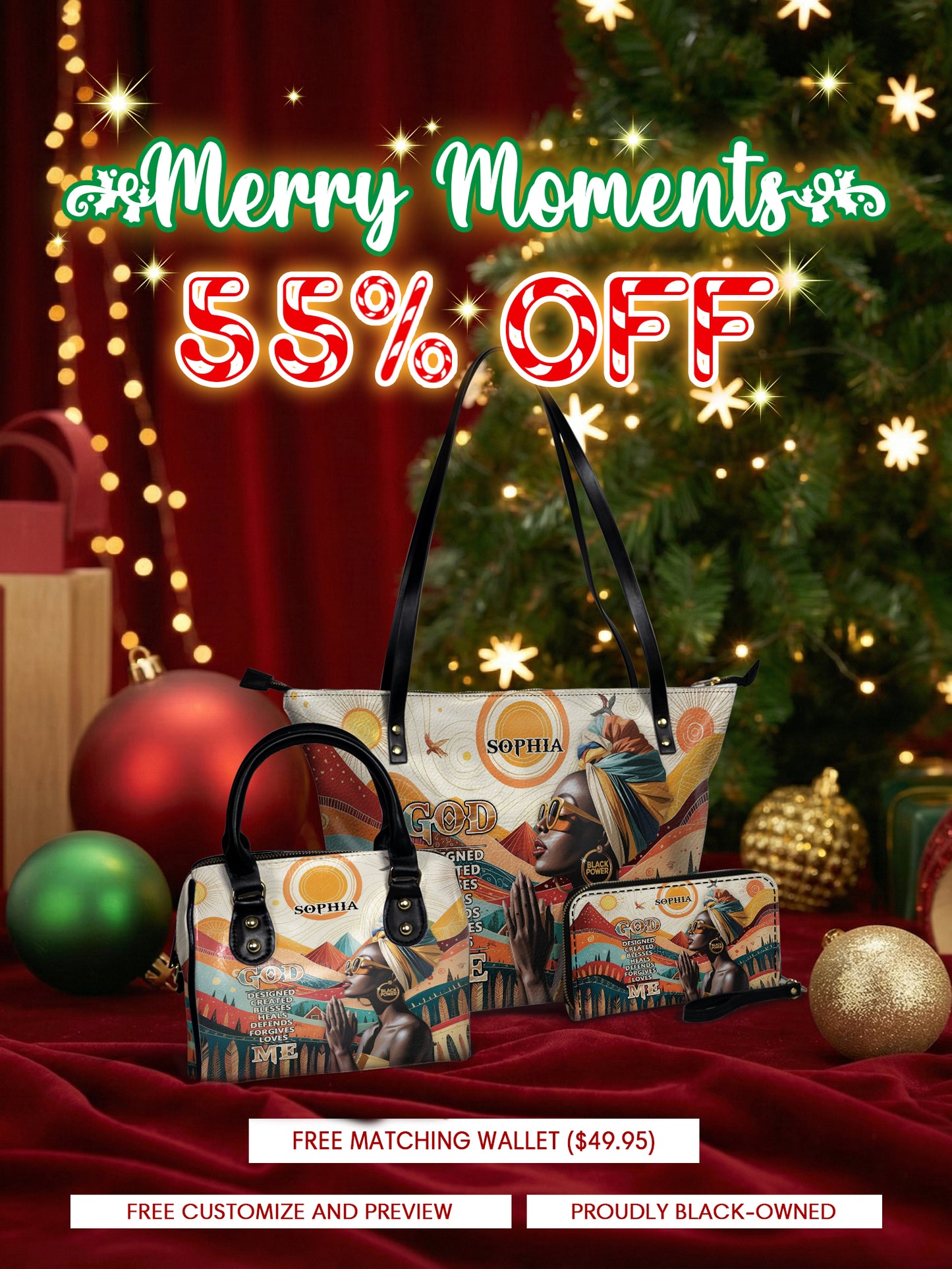 Melaniva “Grace & Strength” Tote Bag The Perfect Trio