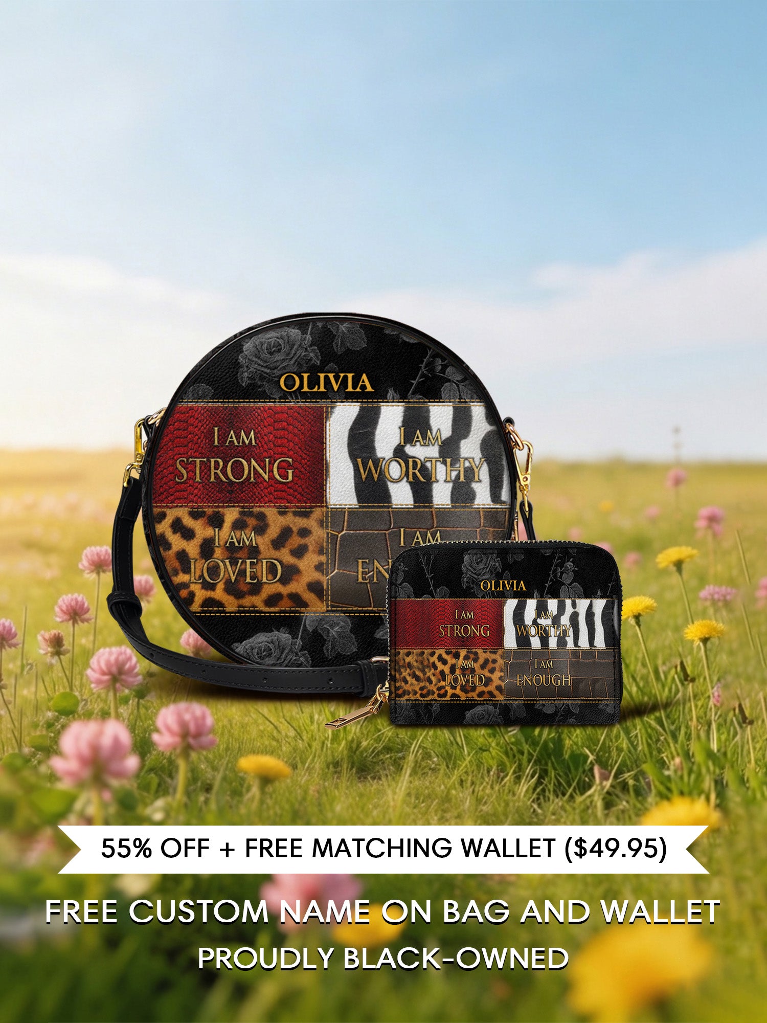 Melaniva Patchwork of Power Leather Circle Crossbag Deal - Melaniva