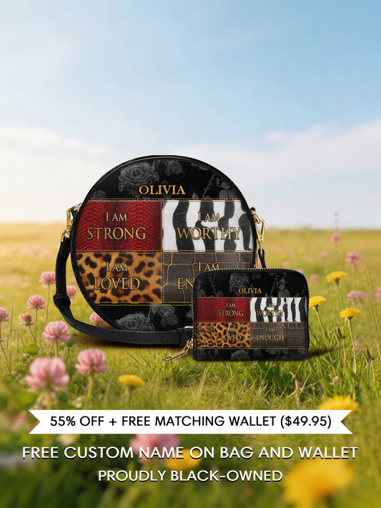 Melaniva Patchwork of Power Leather Circle Crossbag Deal - Melaniva