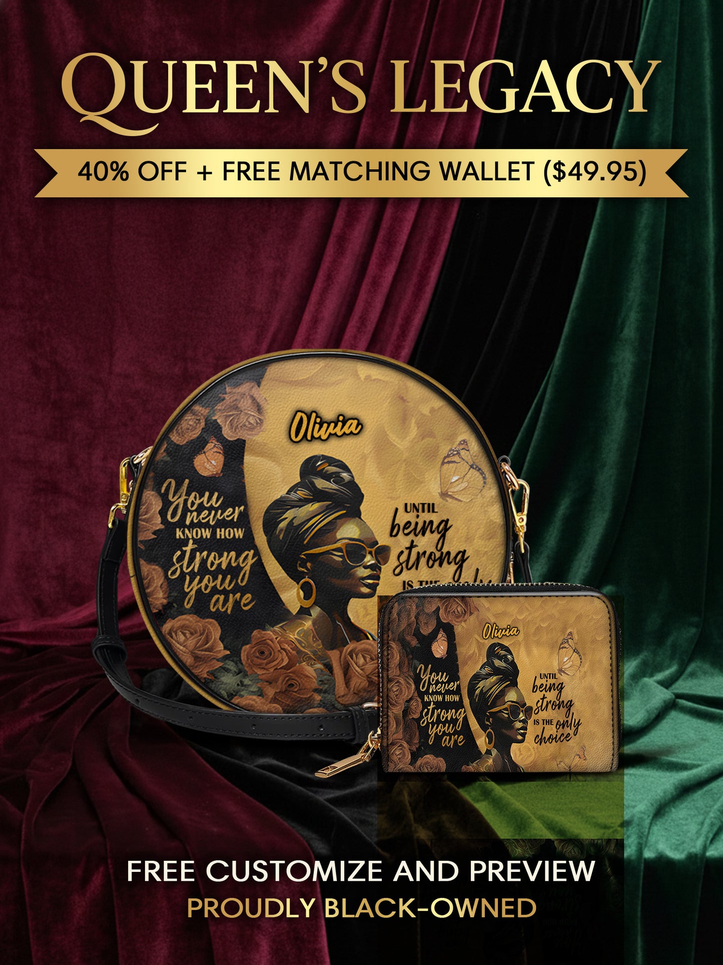 Melaniva Choice of Strength Leather Circle Crossbody Bag - Melaniva