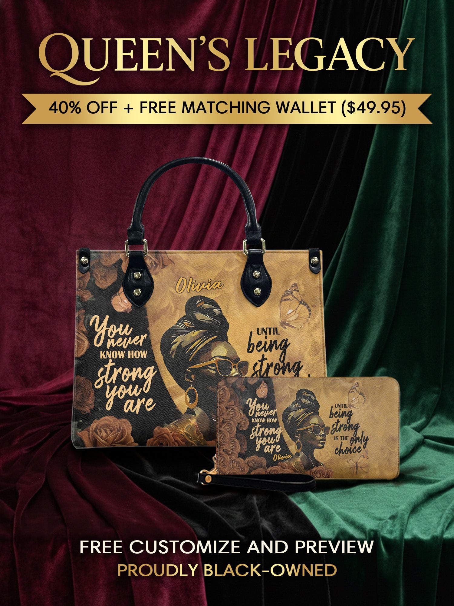 Melaniva Choice of Strength Leather Handbag Deal (FREE WALLET) - Melaniva