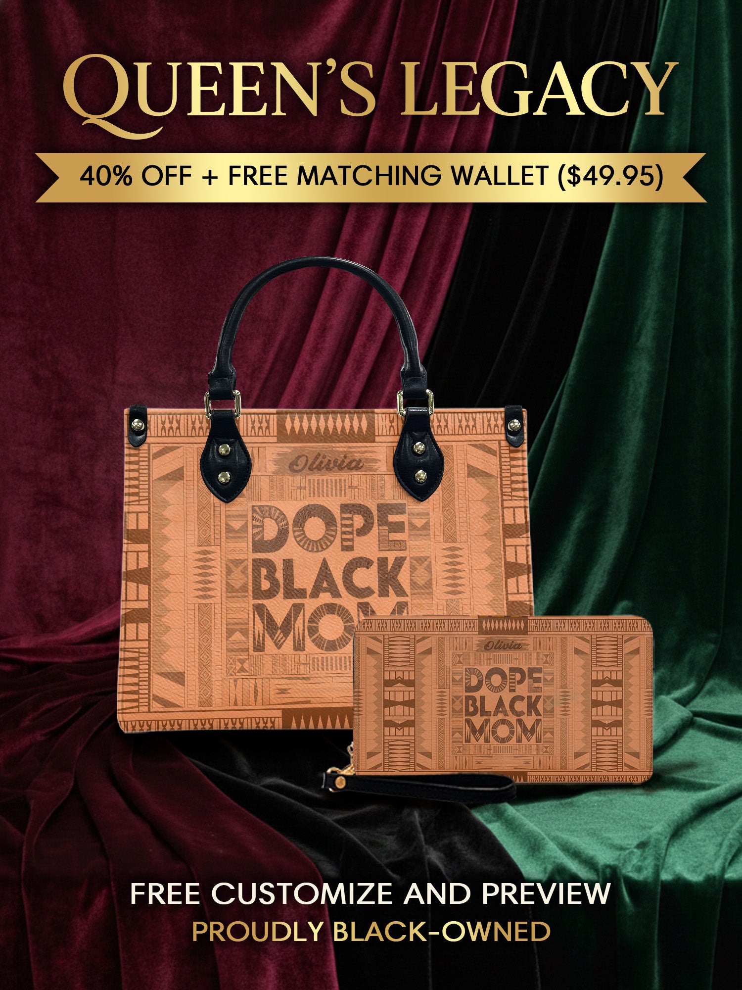 Melaniva Dope Mom Leather Handbag Deal (FREE WALLET) - Melaniva
