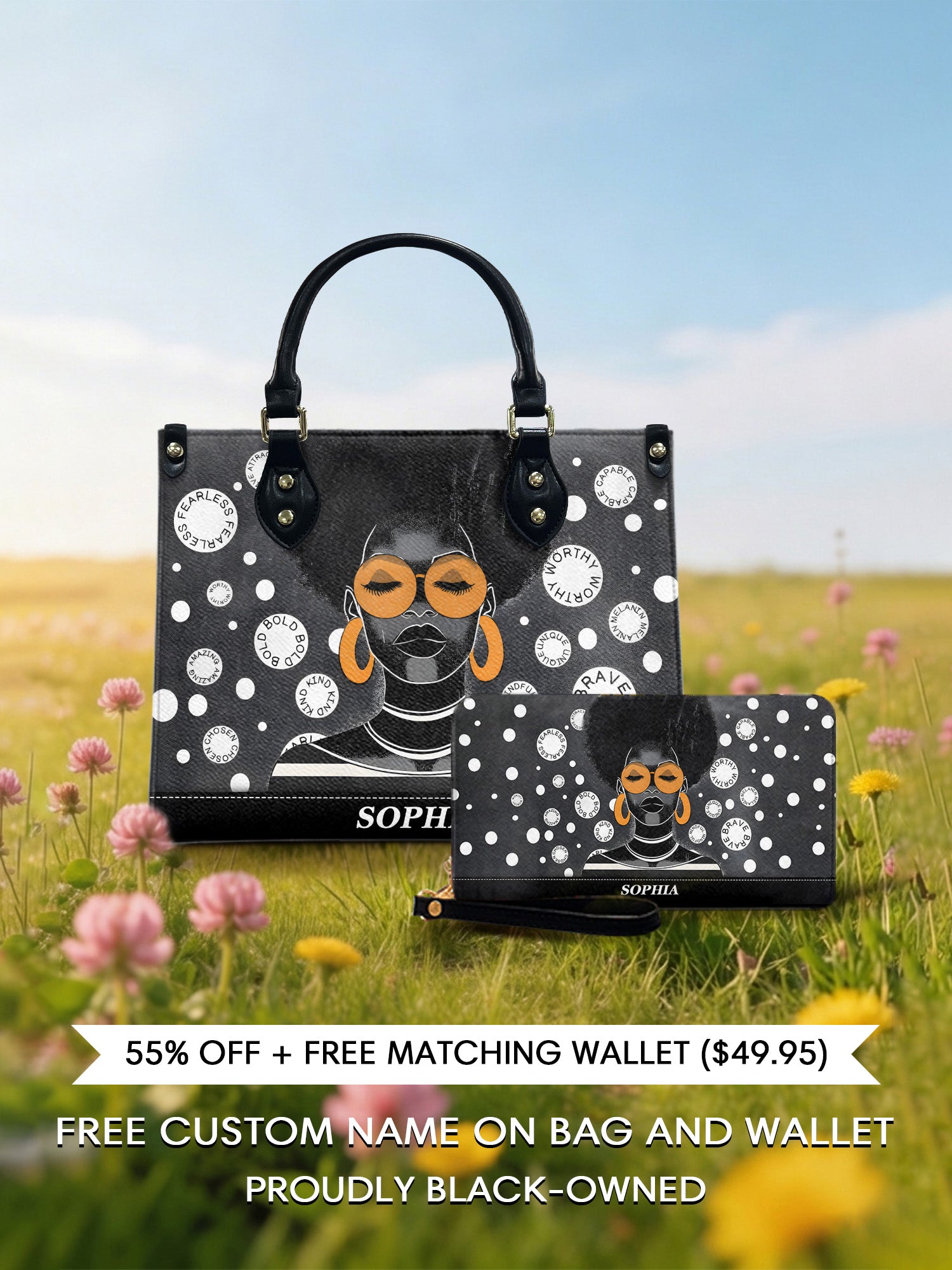 Melaniva Circle of Strength Leather Handbag Deal (FREE WALLET) - Melaniva