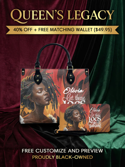 Melaniva Locs Speak Leather Handbag Deal (FREE WALLET) - Melaniva