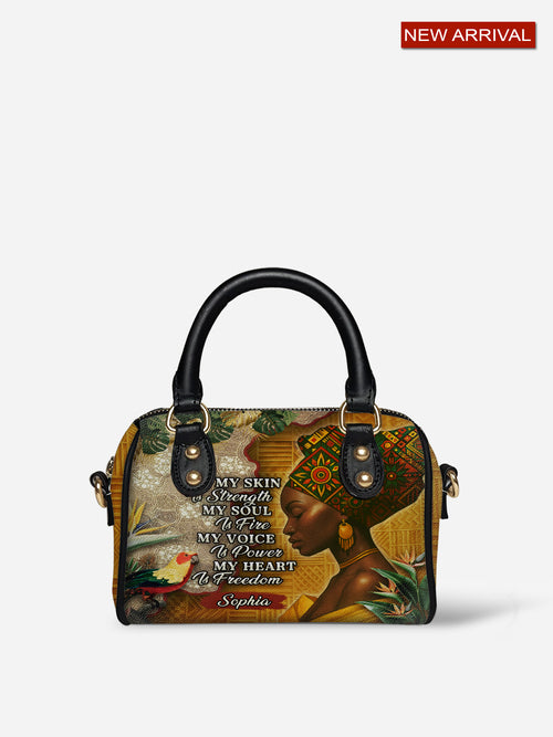 Melaniva Tropical Spirit Leather Mini Satchel
