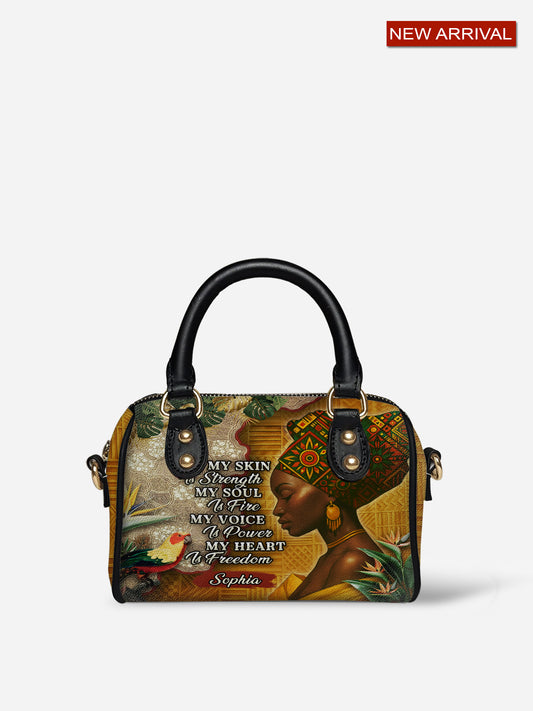 Melaniva Tropical Spirit Leather Mini Satchel