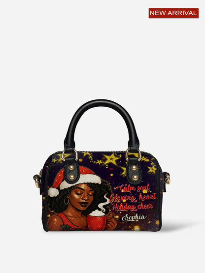 Melaniva Peaceful Christmas Leather Mini Satchel