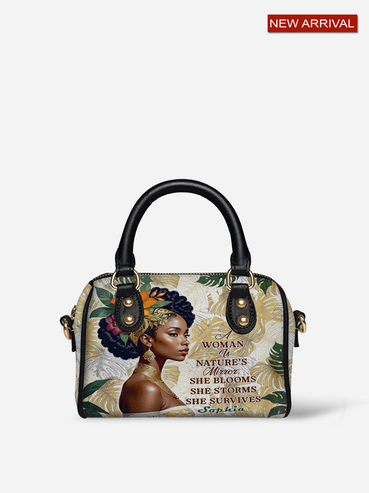 Melaniva Eternal Blossom Leather Mini Satchel
