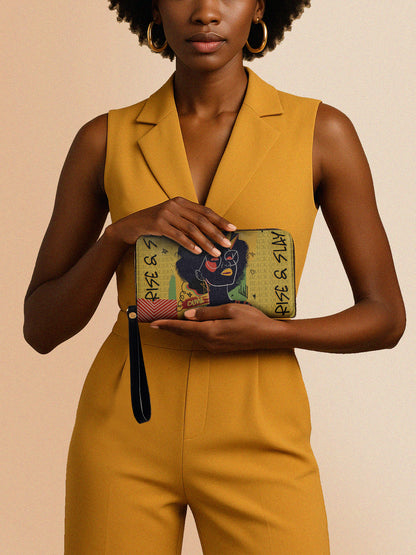 Melaniva Crowned Muse Satchel Yellow Leather Wallet