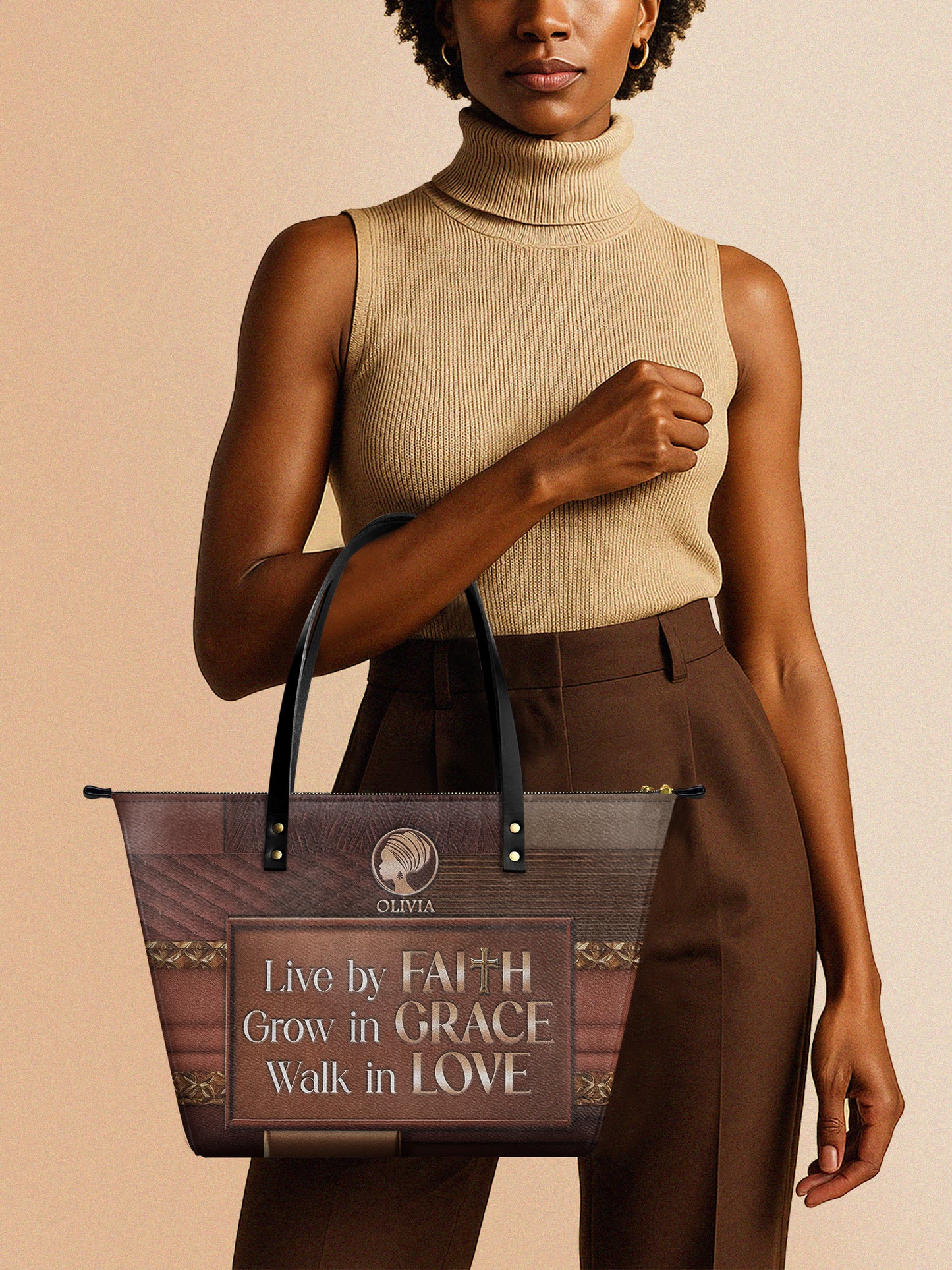 Melaniva Faith & Grace Leather Tote Bag Deal (FREE WALLET)