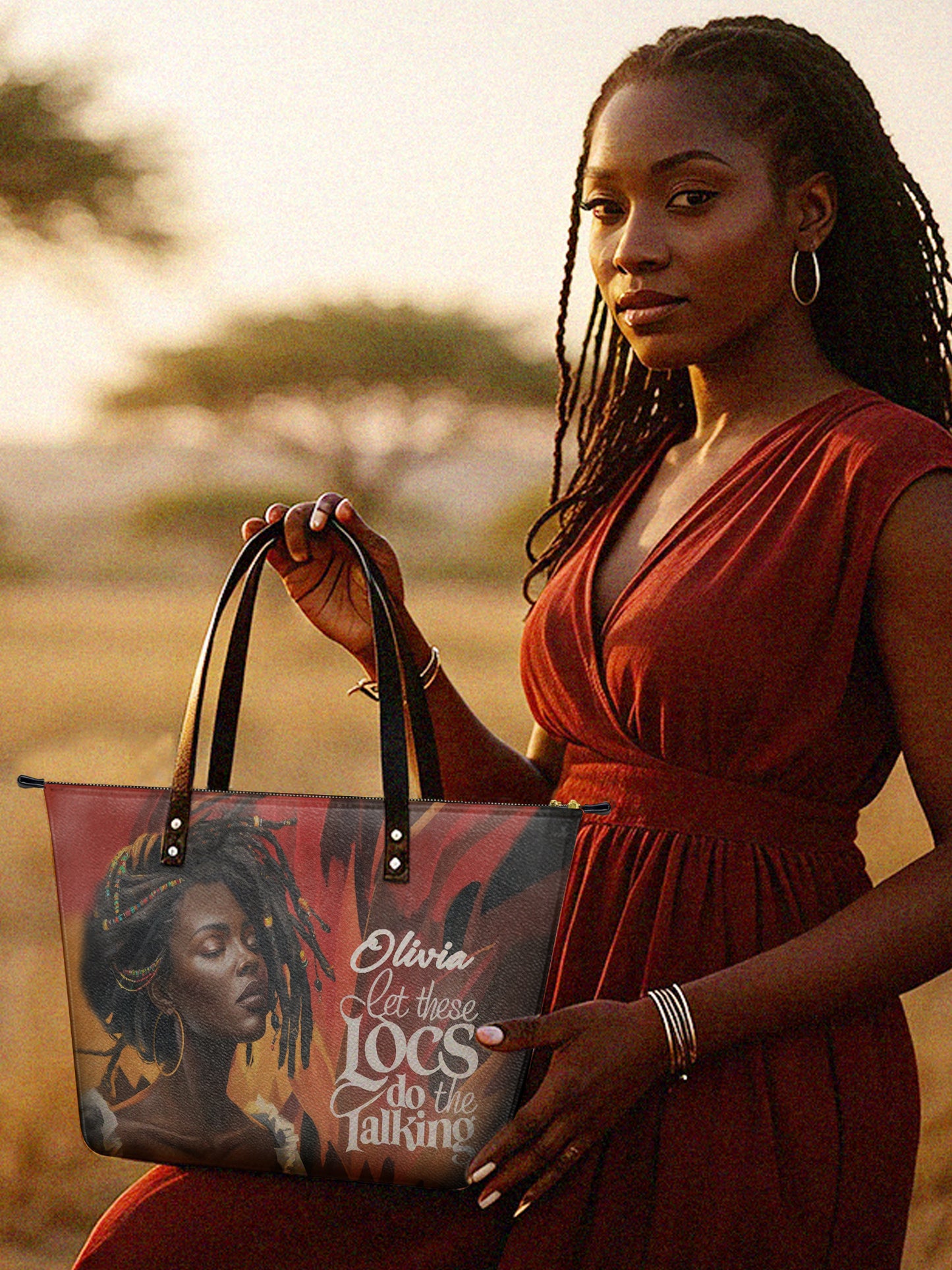 Melaniva Locs Speak Leather Tote Bag Deal (FREE WALLET)