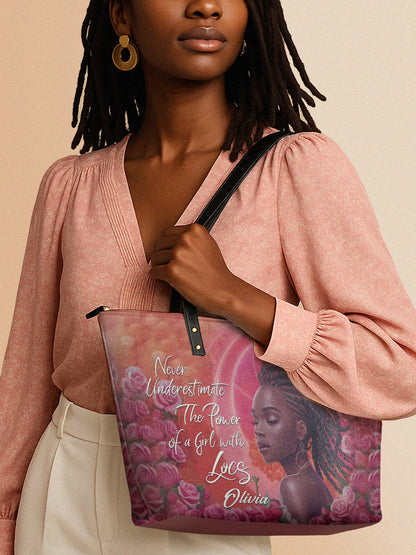 Melaniva Locs of Power Leather Tote Bag Deal (FREE WALLET)