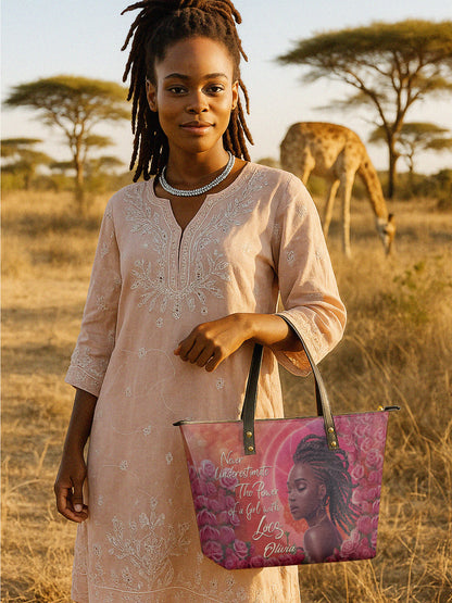 Melaniva Locs of Power Leather Tote Bag Deal (FREE WALLET)